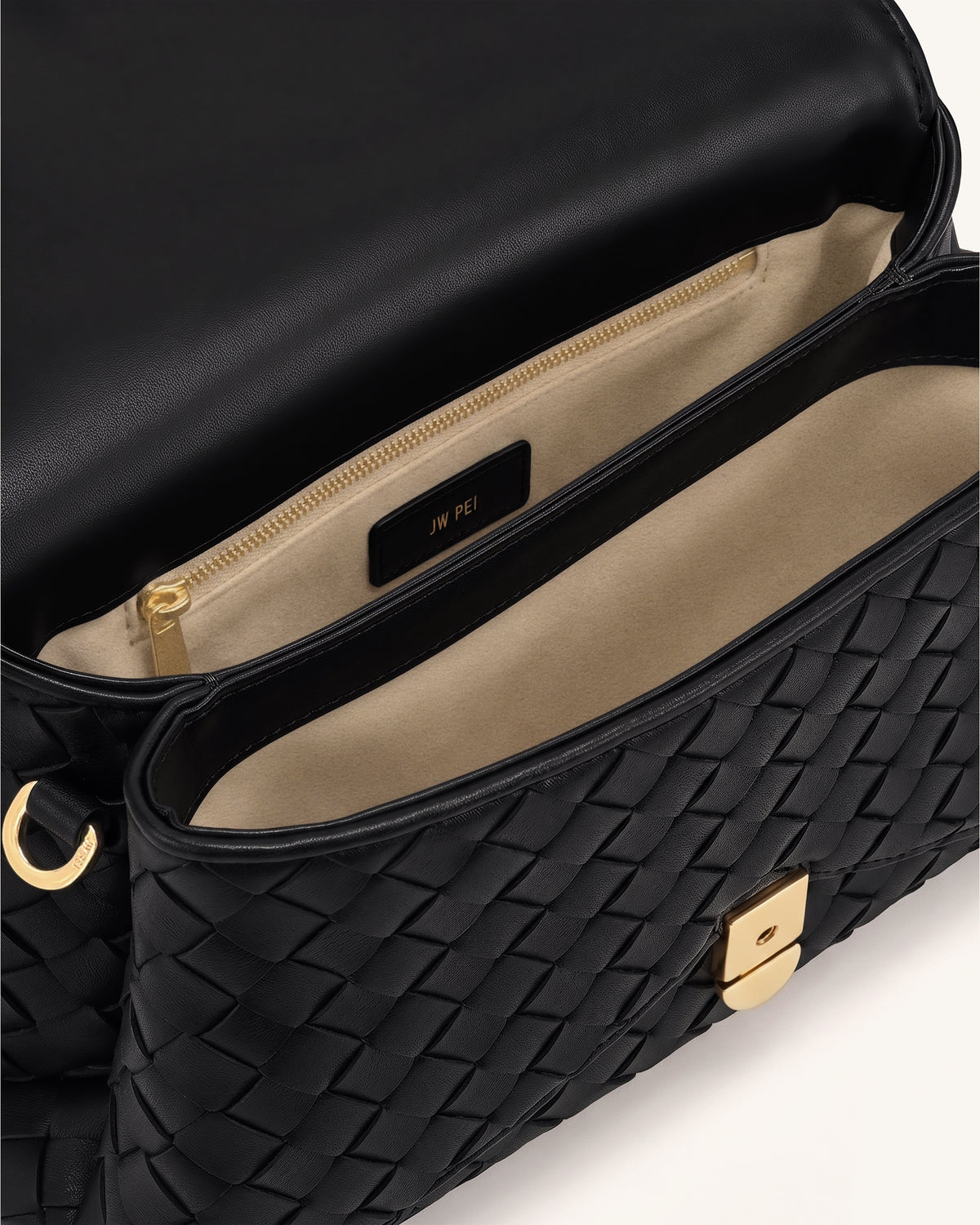 Celeste Woven Envelope Bag - Black