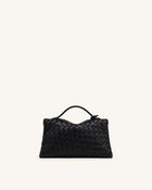 Celeste Woven Envelope Bag - Black