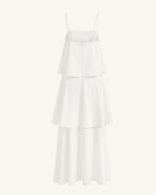 Orchid Embroidered Tiered Maxi Dress - White
