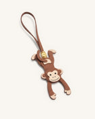 Hanging Monkey Bag Charm - Brown