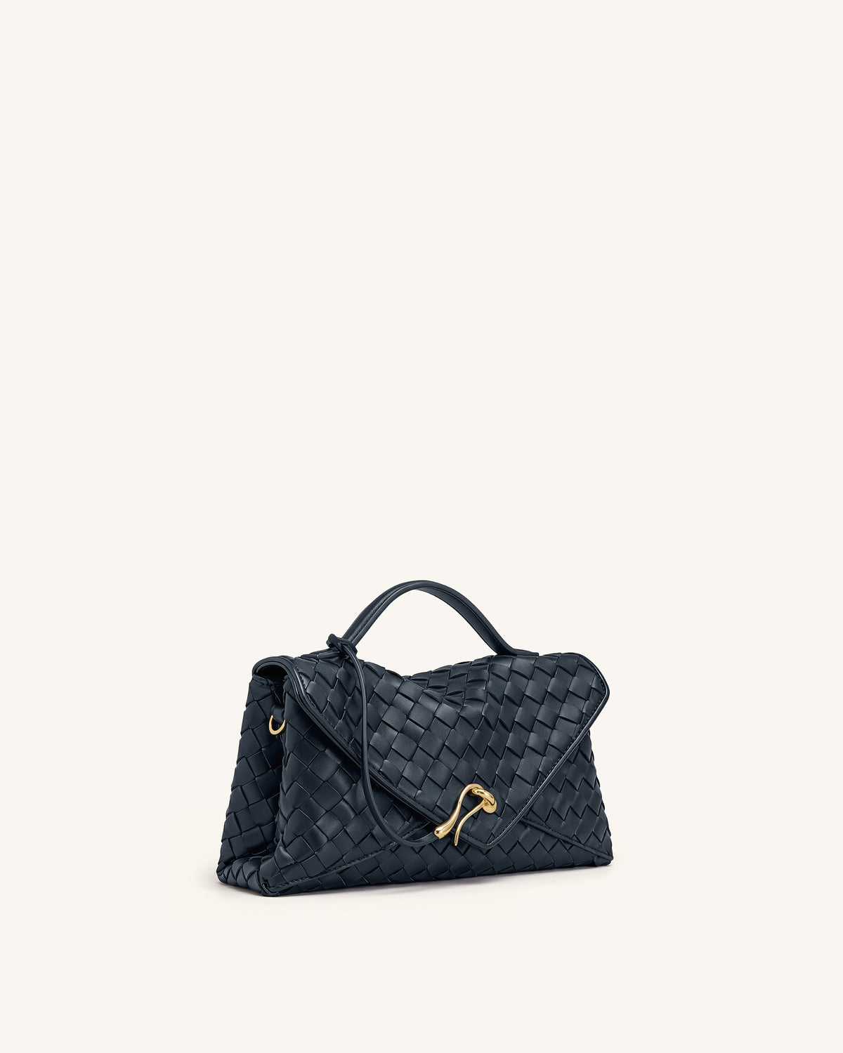 Celeste Woven Envelope Bag - Navy Blue