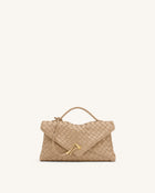 Celeste Woven Envelope Bag - Khaki