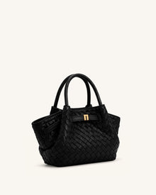 Hana Mini Weave Tote Bag - Black