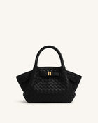 Hana Mini Weave Tote Bag - Black