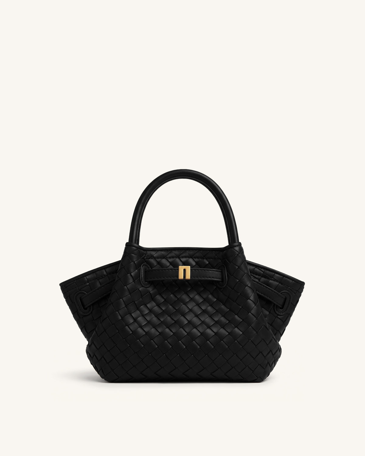 Hana Mini Weave Tote Bag - Black