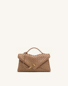 Celeste Woven Envelope Bag - Mocha Brown