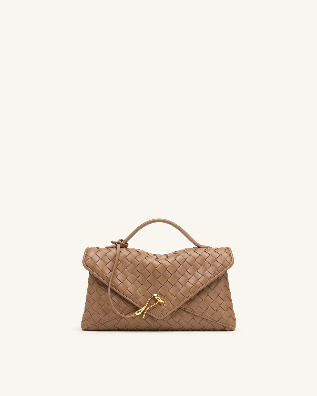 Celeste Woven Envelope Bag - Mocha Brown
