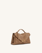 Celeste Woven Envelope Bag - Mocha Brown