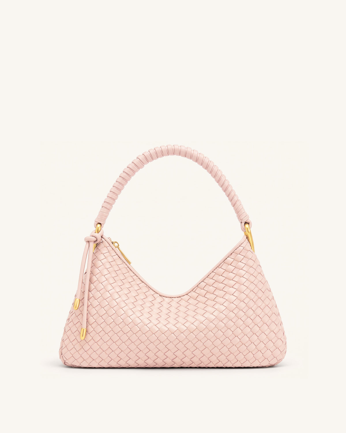 Lorena Woven Shoulder Bag - Light Pink
