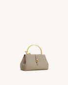Bruna Dachshund Metal Handle Top Handle Bag - Light Brown