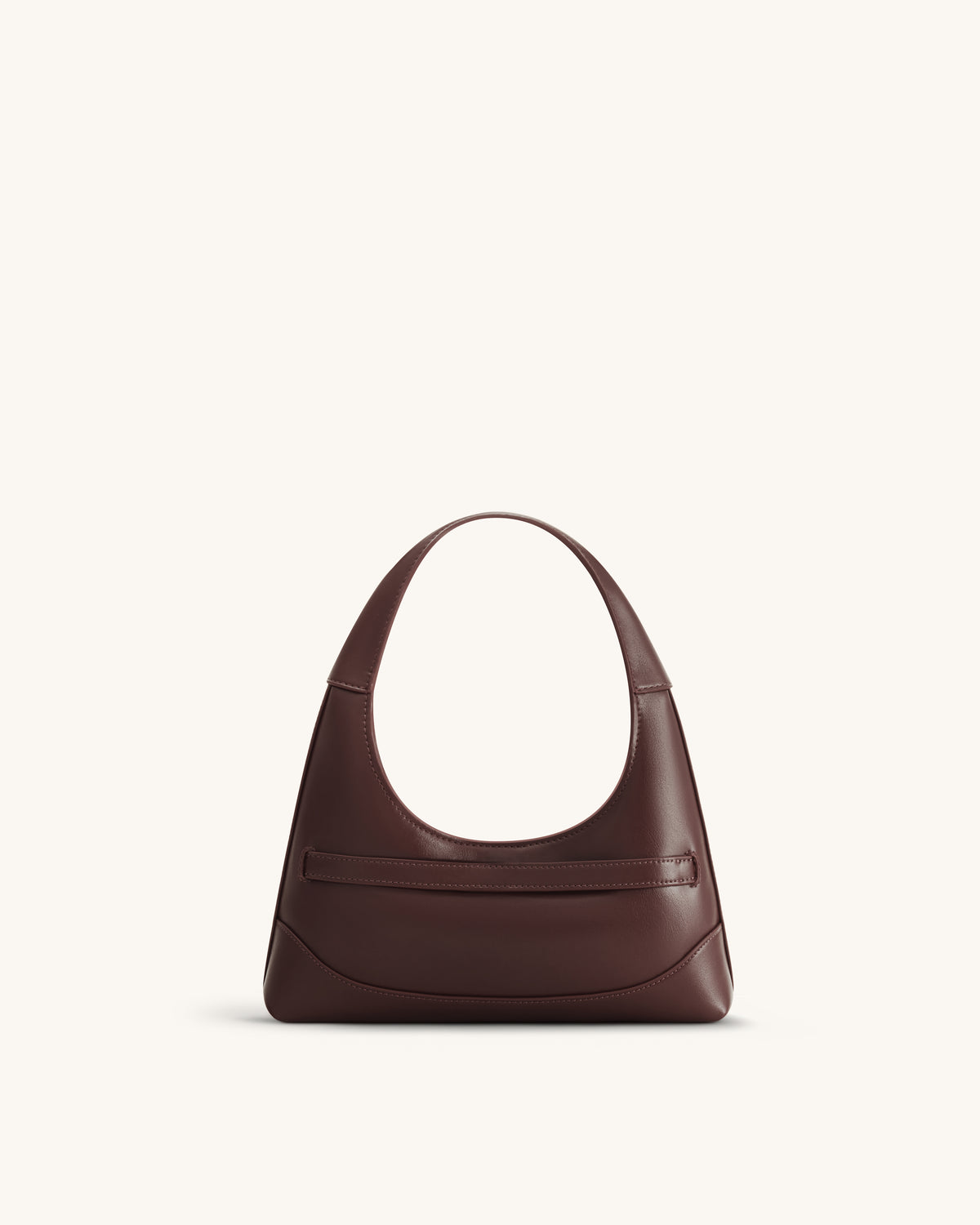 Noelle Belted Shoulder Bag - Dark Brown