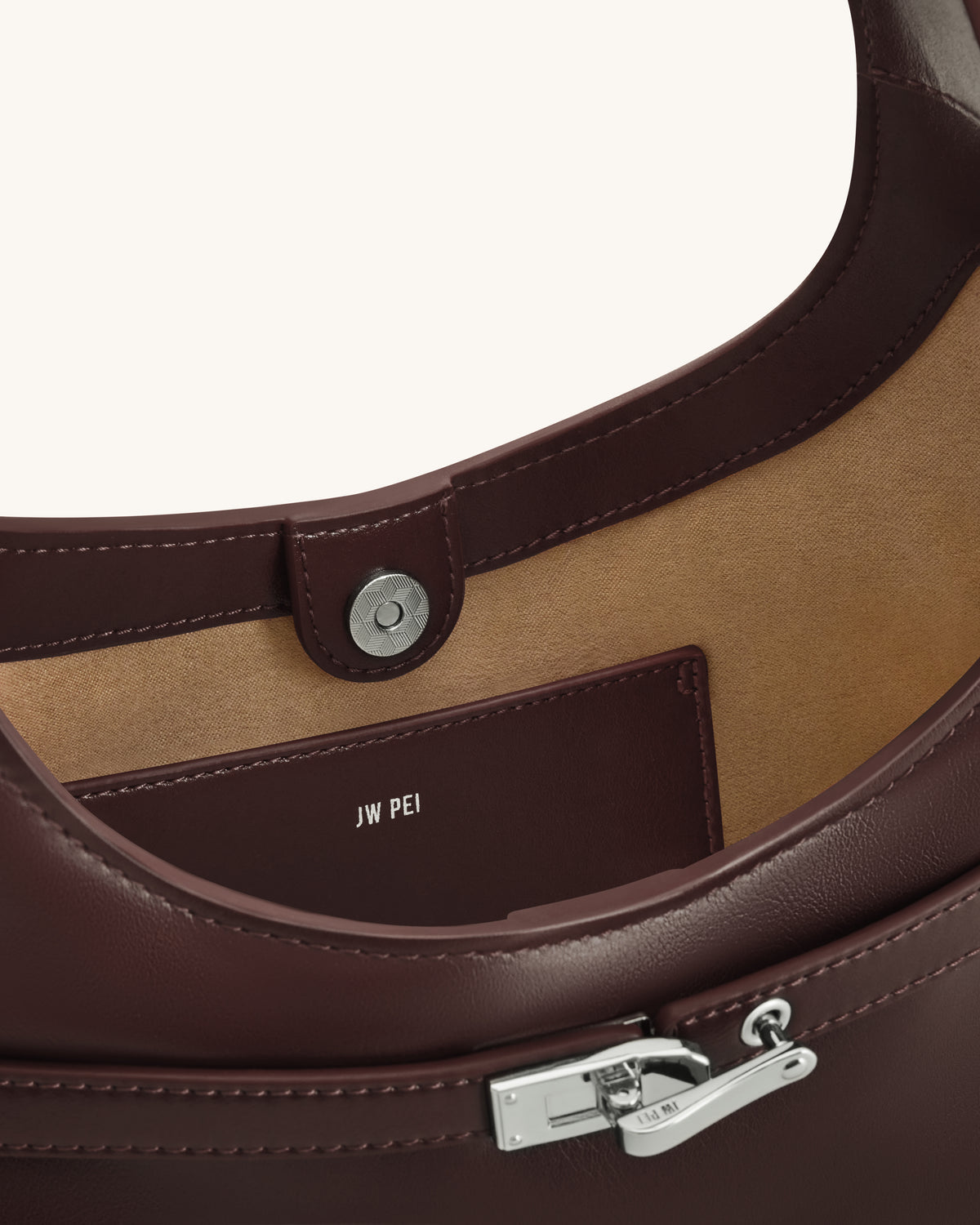 Noelle Belted Shoulder Bag - Dark Brown