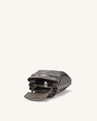 Rhea Small Double Buckle Shoulder Bag - Grey Croc
