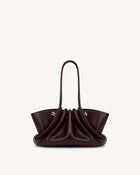 Naomi Gathered Long Handle Shoulder Bag - Deep Burgundy