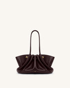 Naomi Gathered Long Handle Shoulder Bag - Deep Burgundy