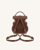 Violin Shape Top Handle Bag - Dark Brown