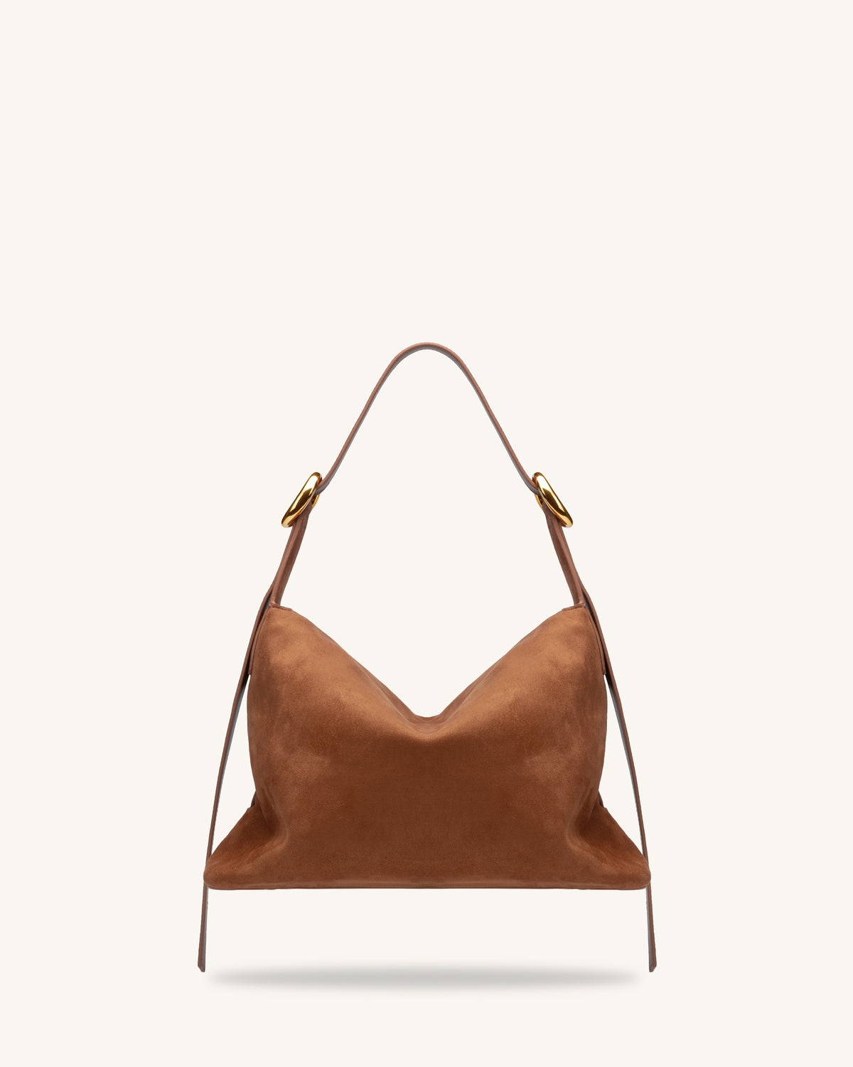 Sienna Faux Suede Hobo Bag - Brown