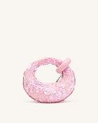Abacus Sequin Mini Top Handle Bag - Pink