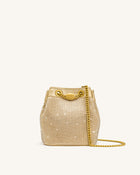 Yara Artificial Crystal Bucket Bag - Champagne