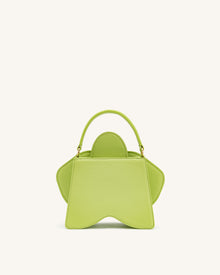 Flora Orchid Shaped Top Handle Bag - Light Green
