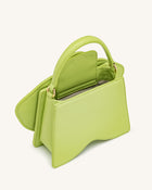 Flora Orchid Shaped Top Handle Bag - Light Green