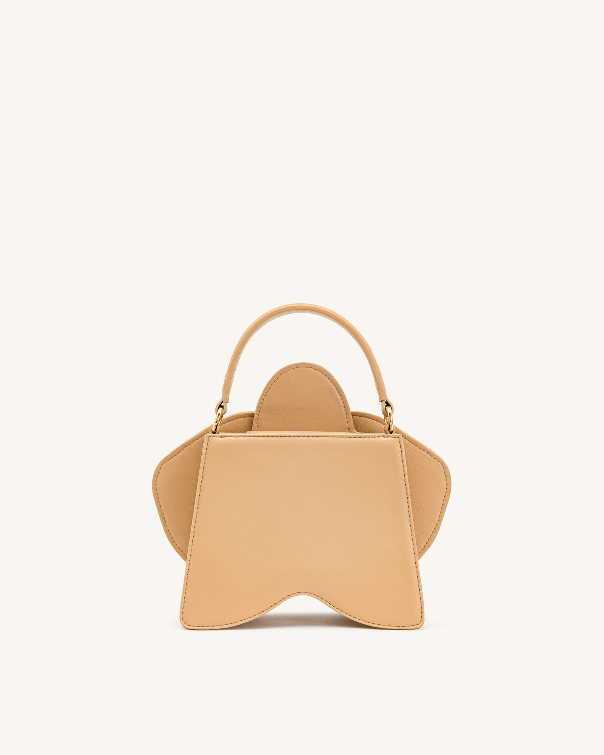 Flora Orchid Shaped Top Handle Bag - Champagne