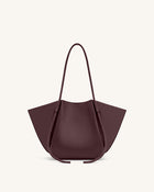 Nala Wide Tote Bag - Deep Burgundy