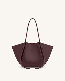 Nala Wide Tote Bag - Deep Burgundy