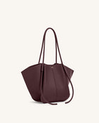Nala Wide Tote Bag - Deep Burgundy