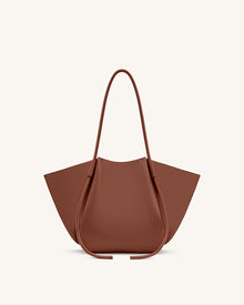 Nala Wide Tote Bag - Yellow Brown