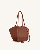 Nala Wide Tote Bag - Yellow Brown