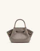 Hana Mini Faux Suede Tote Bag - Gray