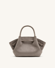 Hana Mini Faux Suede Tote Bag - Gray
