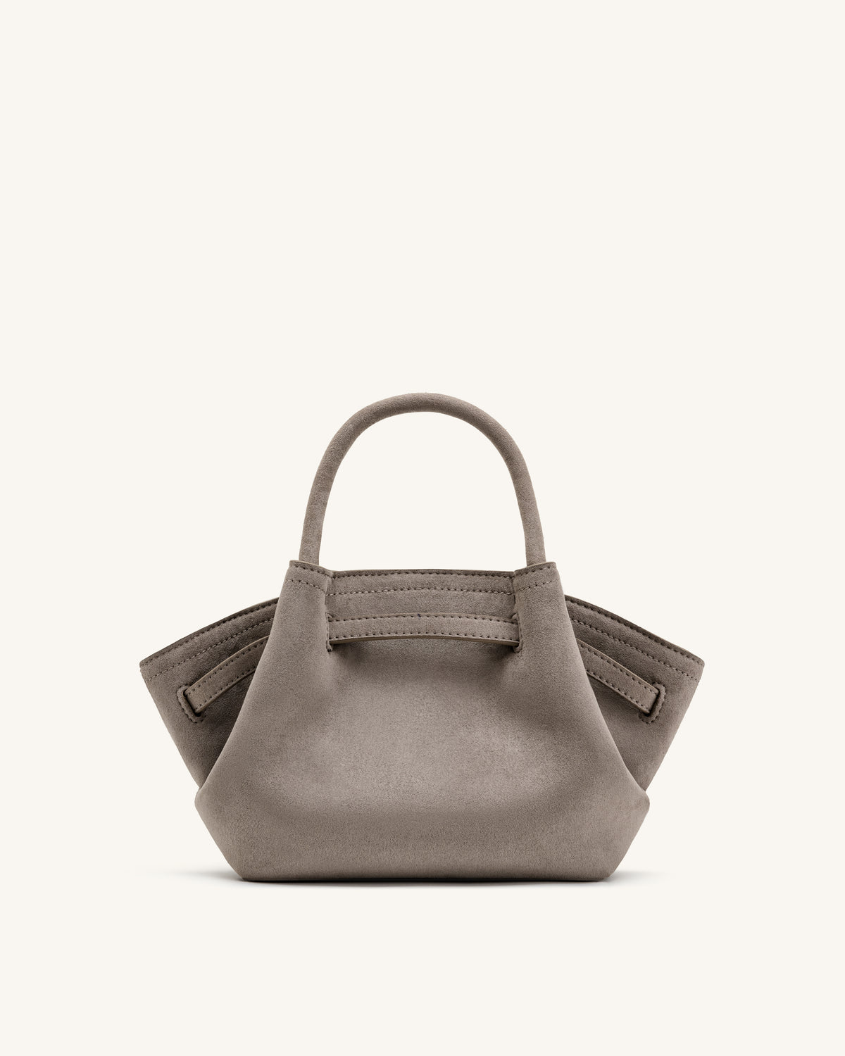 Hana Mini Faux Suede Tote Bag - Gray