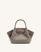 Hana Mini Faux Suede Tote Bag - Gray