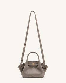 Hana Mini Faux Suede Tote Bag - Gray
