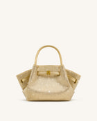 Hana Mini Artificial Crystal Tote Bag - Champagne