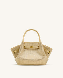 Hana Mini Artificial Crystal Tote Bag - Champagne