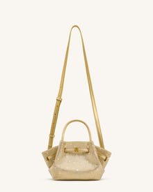 Hana Mini Artificial Crystal Tote Bag - Champagne