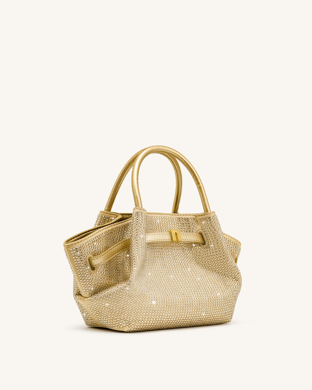Hana Mini Artificial Crystal Tote Bag - Champagne