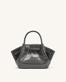 Hana Mini Tote Bag - Grey Croc