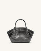 Hana Mini Tote Bag - Grey Croc