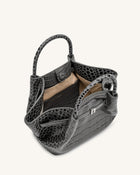 Hana Mini Tote Bag - Grey Croc