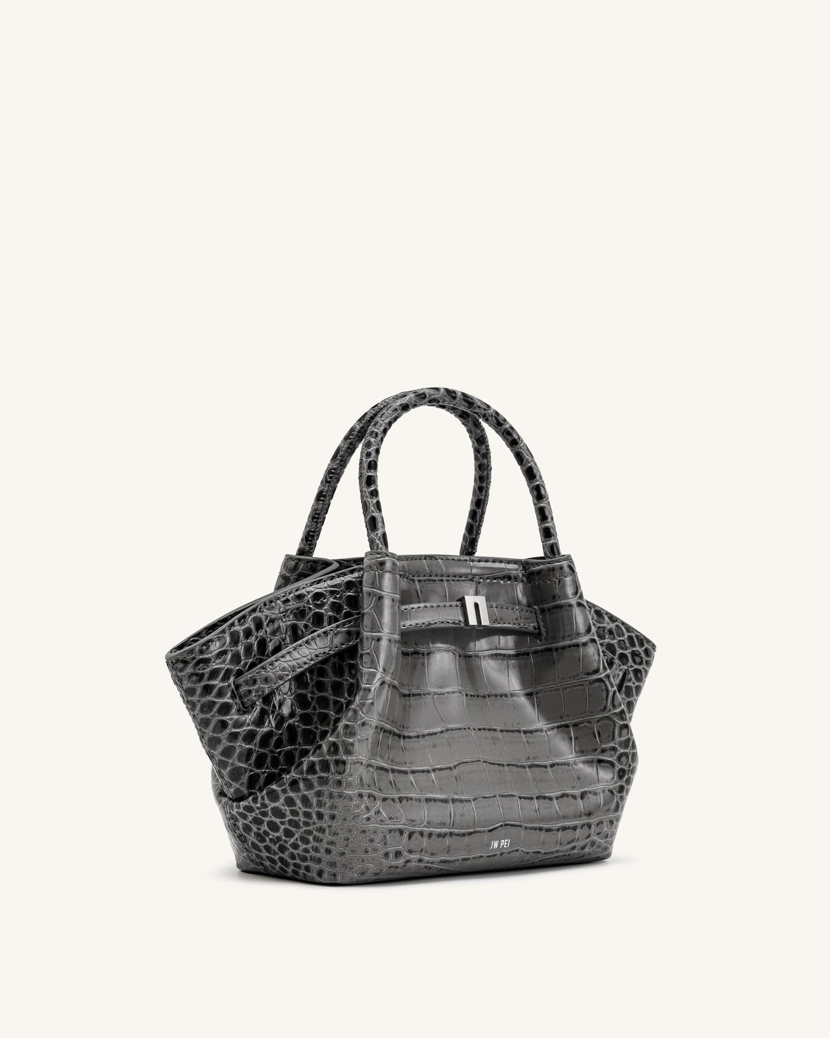 Hana Mini Tote Bag - Grey Croc