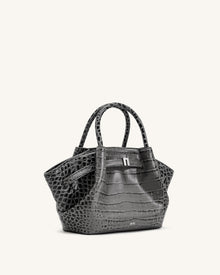 Hana Mini Tote Bag - Grey Croc