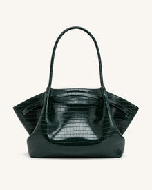 Hana Large Tote Bag - Green Croc