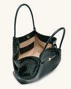 Hana Large Tote Bag - Green Croc