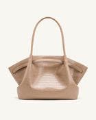 Hana Large Tote Bag - Elephant Grey Croc