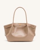 Hana Large Tote Bag - Elephant Grey Croc