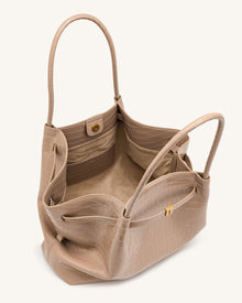 Hana Large Tote Bag - Elephant Grey Croc